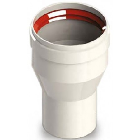 Ampliación Ø110mm a Ø127mm Macho-Hembra aluminio pintado chimenea FIG