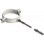 Abrazadera Ø110mm pintada en blanco con tornillo y taco chimenea FIG
