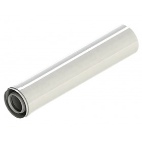 Chimenea Ø60/100x1500mm Macho-Hembra aluminio pintado blanco chimenea FIG
