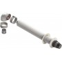 Kit horizontal Ø60/100mm aluminio pintado blanco chimenea FIG