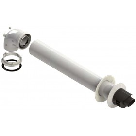 Kit horizontal Ø60/100mm PP/acero lacado blanco chimenea FIG compatible SAVIO