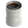 Manguito unión chimenea Ø60/100mm aluminio lacado blanco chimenea FIG