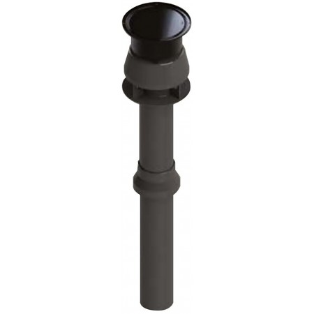 Salida techo Ø60/100mm aluminio/PVC negro chimenea FIG