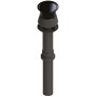 Salida techo Ø60/100mm aluminio/PVC negro chimenea FIG