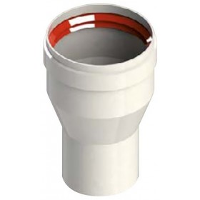 Reducción Ø80mm a Ø60mm pintada aluminio pintado epoxi chimenea FIG
