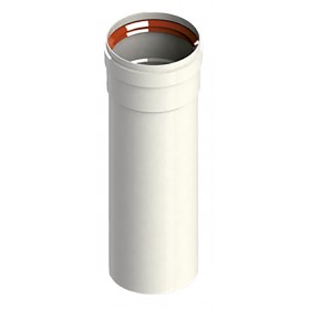 Chimenea Ø80x1000mm Macho-Hembra aluminio pintado blanco chimenea FIG