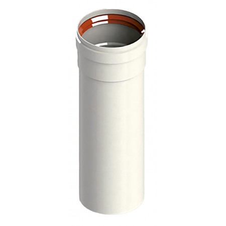 Chimenea Ø80x1000mm Macho-Hembra aluminio pintado blanco chimenea FIG
