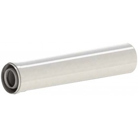 Chimenea Ø80/110x500mm en aluminio blanco chimenea FIG