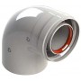 Codo 90º Ø80/110mm Macho-Hembra en aluminio pintado epoxi chimenea FIG