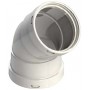 Codo 45º Ø80mm Hembra-Hembra alumino pintado epoxi chimenea FIG