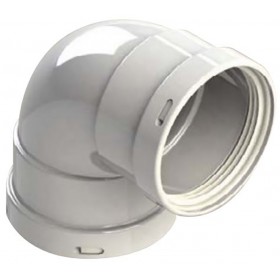 Codo 90º Ø80mm Hembra-Hembra aluminio pintado epoxi chimenea FIG