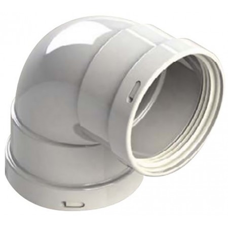 Codo 90º Ø80mm Hembra-Hembra aluminio pintado epoxi chimenea FIG