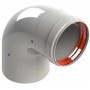 Codo 90º Ø80mm Macho-Hembra aluminio pintado epoxi chimenea FIG