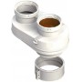 Adaptador biflujo Ø80mm en aluminio pintado compatible MULTIMARCA chimenea FIG