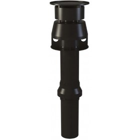Salida a techo Ø80mm negra chimenea FIG