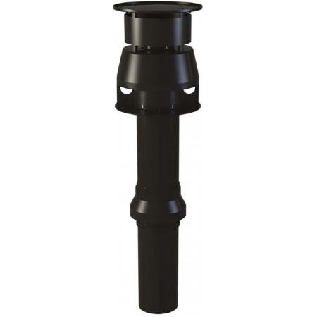 Salida a techo Ø80mm negra chimenea FIG