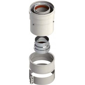 Conexion vertical Ø60/100mm compatible calentador BERETTA chimenea FIG