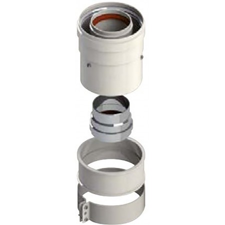 Conexion vertical Ø60/100mm compatible calentador BERETTA chimenea FIG