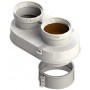 Adaptador biflujo Ø80mm aluminio compatible JUNTEK chimenea FIG