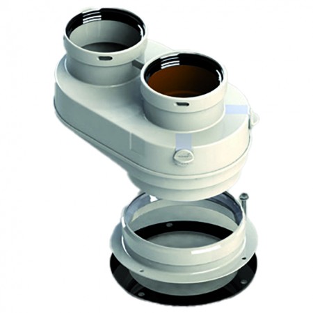 Adaptador bitubular compatible JUNKERS chimenea FIG