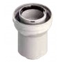 Ampliación Ø60/100mm a Ø80/125mm PP/acero lacado blanco chimenea FIG