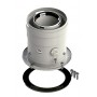 Conexión vertical Ø60/100mm PP/acero lacado blanco chimenea FIG compatible SAVIO