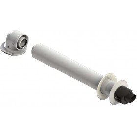 Kit horizontal Ø60/100mm PP/acero lacado blanco chimenea FIG compatible IMMERGAS