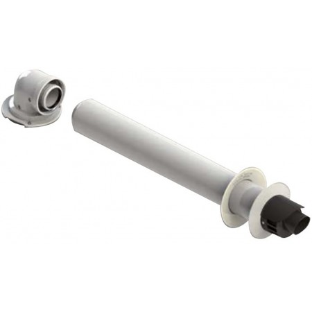 Kit horizontal Ø60/100mm PP/acero lacado blanco chimenea FIG compatible IMMERGAS
