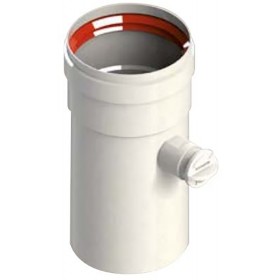 Manguito Ø80mm con toma de muestras pintado epoxi chimenea FIG