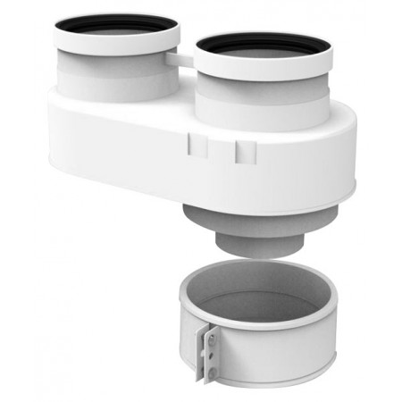 Adaptador bitubular compatible BERETTA chimenea FIG