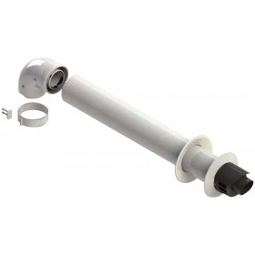 Kit horizontal Ø60/100mm PP/acero lacado blanco chimenea FIG compatible BERETTA