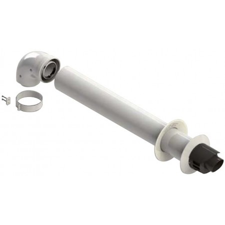 Kit horizontal Ø60/100mm PP/acero lacado blanco chimenea FIG compatible BERETTA