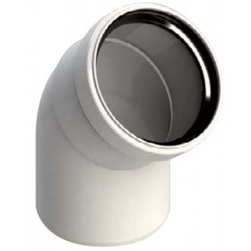 Codo 45º Ø110mm Macho-Hembra PP chimenea FIG