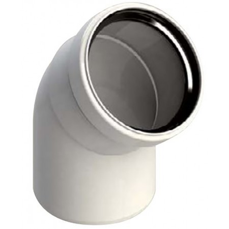 Codo 45º Ø110mm Macho-Hembra PP chimenea FIG
