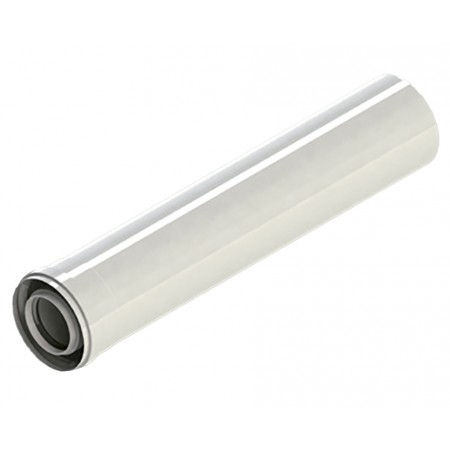 Chimenea Ø60/100x2000mm Macho-Hembra PP/acero lacado blanco chimenea FIG
