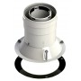 Conexión vertical Ø60/100mm PP/acero lacado blanco chimenea FIG compatible JUNKERS