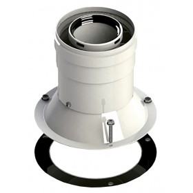 Conexión vertical Ø60/100mm PP/acero lacado blanco chimenea FIG compatible JUNKERS