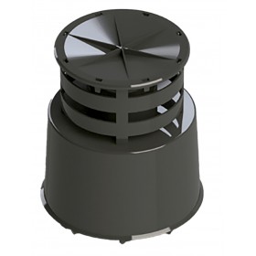 Terminal coaxial vertical Ø60/100mm corto aluminio chimenea FIG
