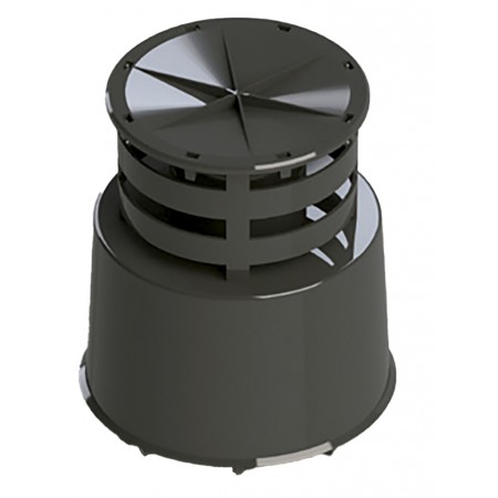 Terminal coaxial vertical Ø60/100mm corto aluminio chimenea FIG