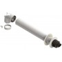 Kit horizontal Ø60/100mm PP/acero lacado blanco chimenea FIG compatible CHAFFOTEUX