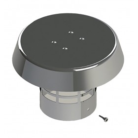 Deflector vertical Ø100mm evacuación inox. chimenea FIG