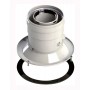Conexión vertical Ø60/100mm PP/acero lacado blanco chimenea FIG compatible IMMERGAS