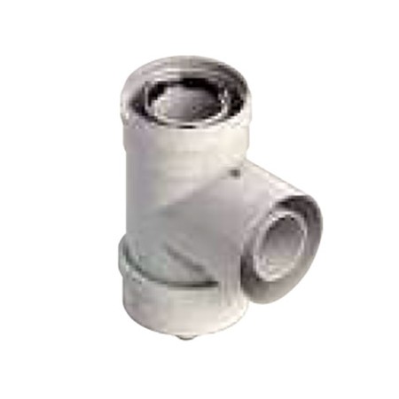 Te 90º Ø100/150mm PP/acero lacado chimenea FIG