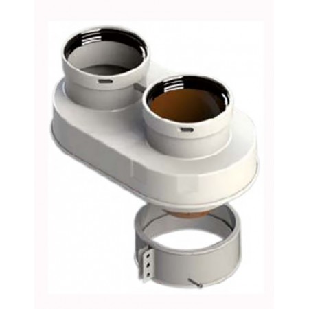 Adaptador biflujo compatible CHAFFOTEAUX chimenea FIG