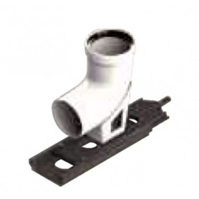 Codo 90º con soporte para shunt Ø80mm chimenea FIG