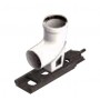 Codo 90º con soporte para shunt Ø80mm chimenea FIG