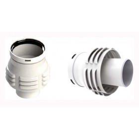 Tramo coaxial aspiración fachada 60/100/80mm chimenea FIG
