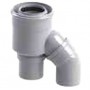 Adaptador biflujo 2xØ80mm a Ø80/125mm PP/acero lacado blanco chimenea FIG