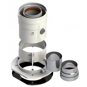 Conexión Ø60/100mm multicompatible en aluminio chimenea FIG