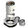 Conexión Ø60/100mm multicompatible en aluminio chimenea FIG